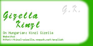 gizella kinzl business card